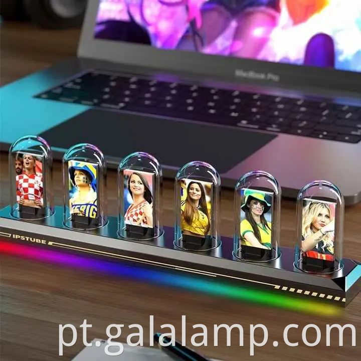 Relógio de tubo brilhante elegante para decoração de casa e escritório